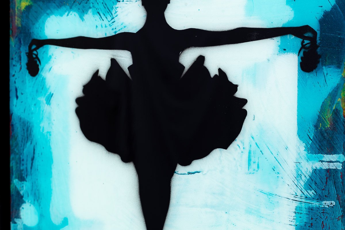 Drop The Bomb Mixer ( Blue Magic ) - Original Lhouette Framed