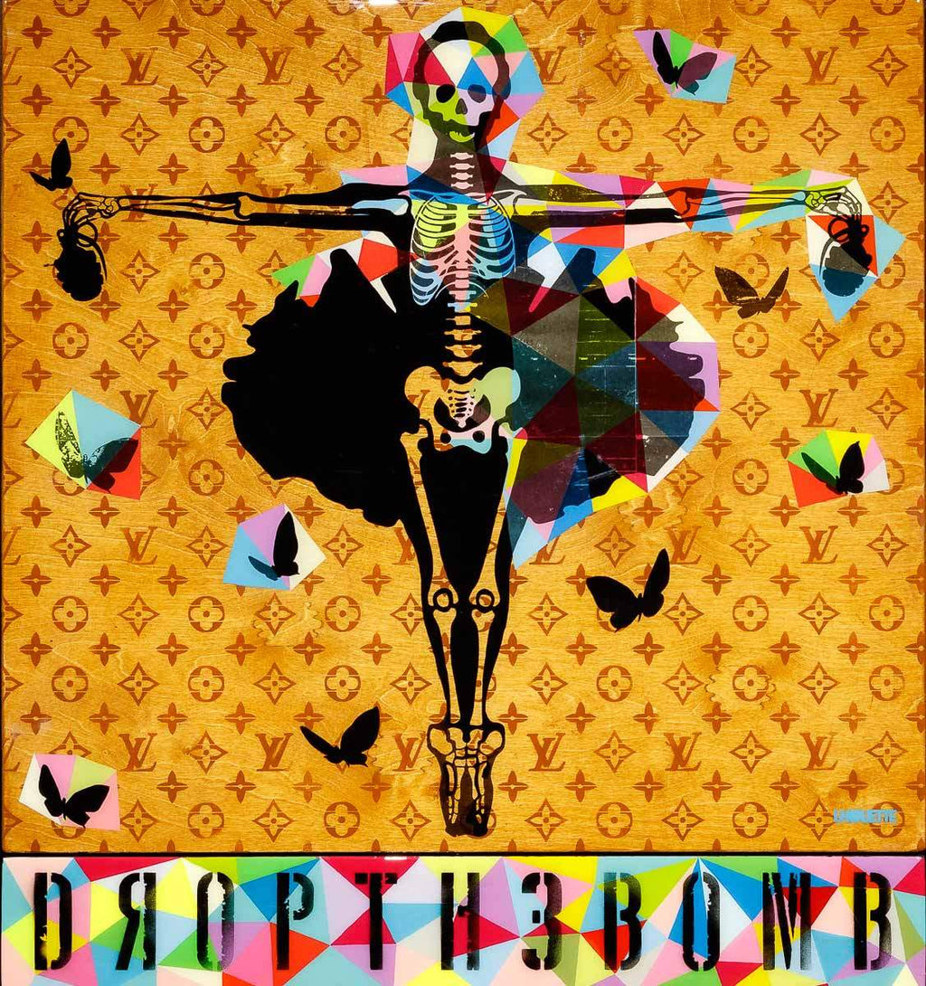 Drop The Bomb - SkeLhouette - Geometric - SOLD by artist Lhouette - Wyecliffe Galleries