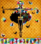 Drop The Bomb - SkeLhouette - Geometric - SOLD by artist Lhouette - Wyecliffe Galleries