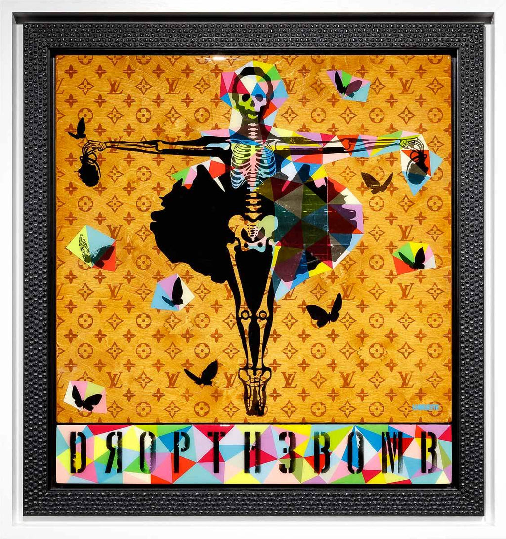 Drop The Bomb - SkeLhouette - Geometric - SOLD by artist Lhouette - Wyecliffe Galleries