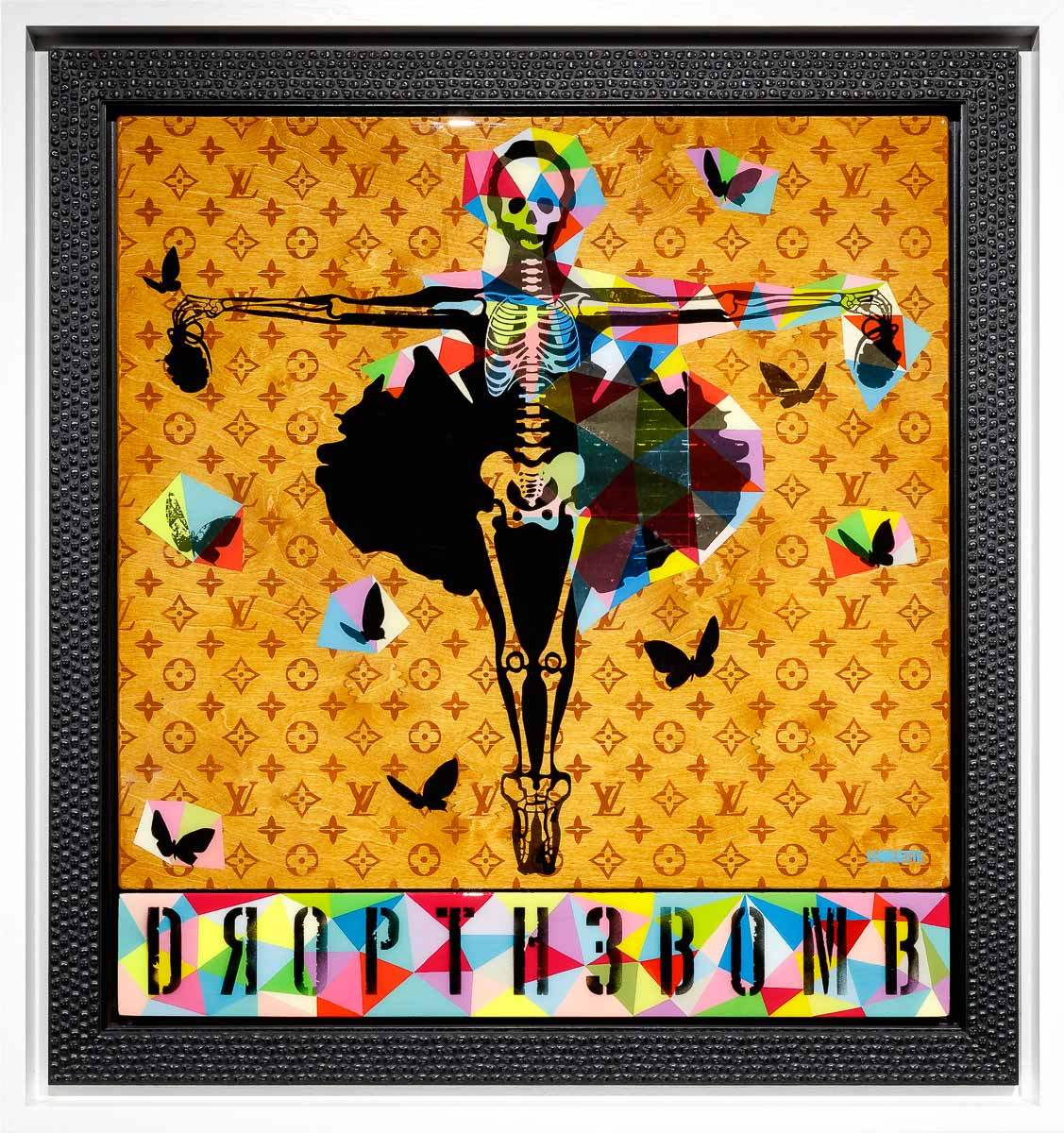 Drop The Bomb - SkeLhouette - Geometric - SOLD by artist Lhouette - Wyecliffe Galleries