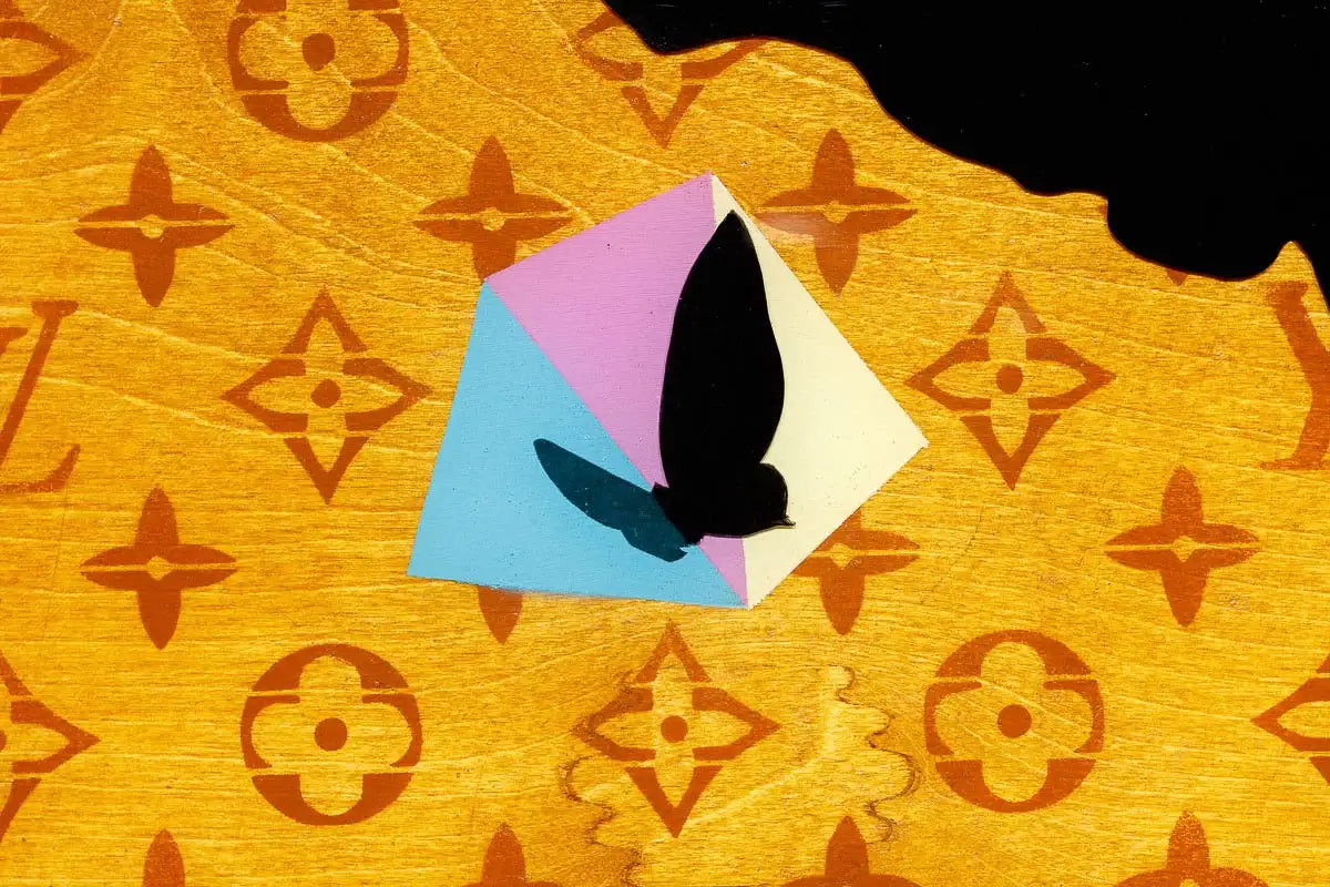 Drop The Bomb - SkeLhouette - Geometric - SOLD by artist Lhouette - Wyecliffe Galleries