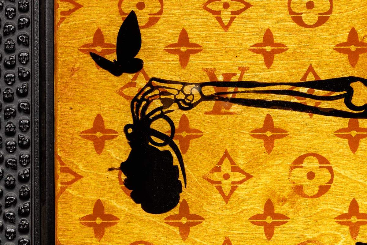 Drop The Bomb - SkeLhouette - Geometric - SOLD by artist Lhouette - Wyecliffe Galleries