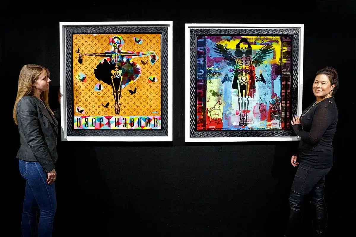 Drop The Bomb - SkeLhouette - Geometric - SOLD by artist Lhouette - Wyecliffe Galleries