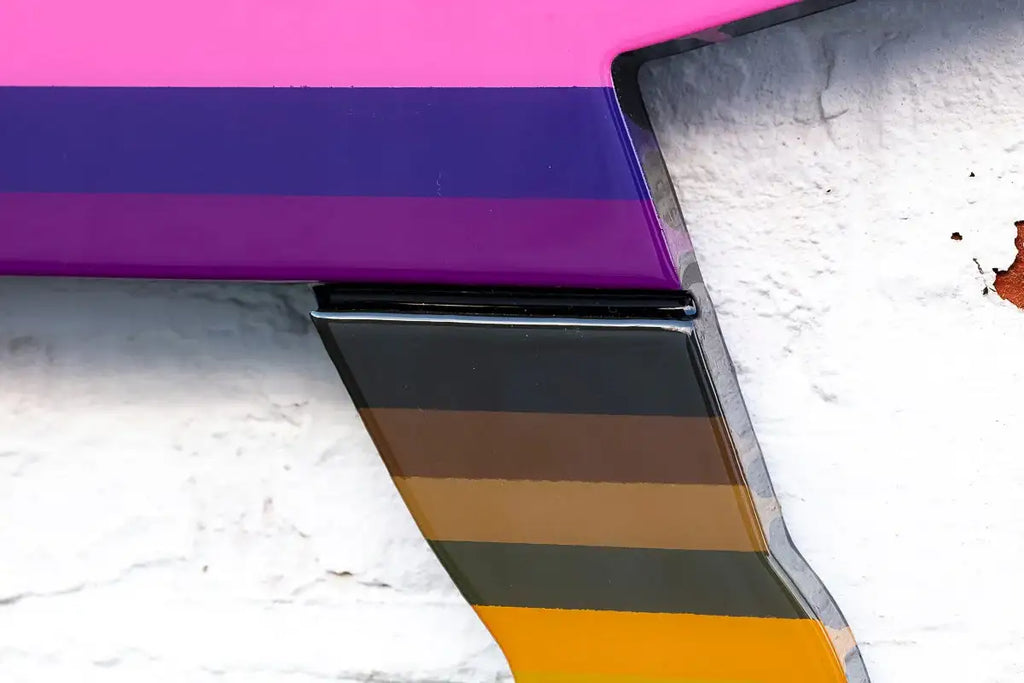 Duck Hunt Four Part Medium Wall Sculpture - Purple Striped - SOLD by artist Lhouette - Wyecliffe Galleries