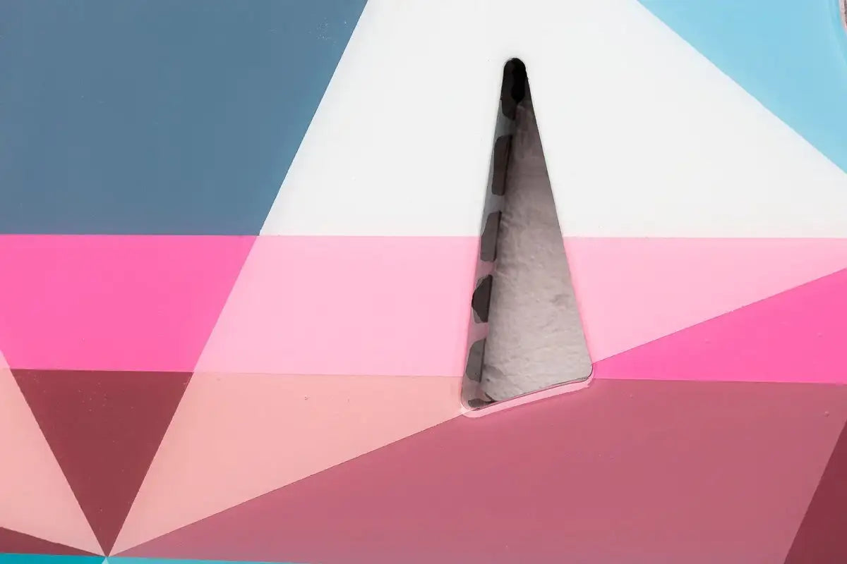 Duck Hunt Four Part XL Wall Sculpture - Geometric Striped - SOLD by artist Lhouette - Wyecliffe Galleries