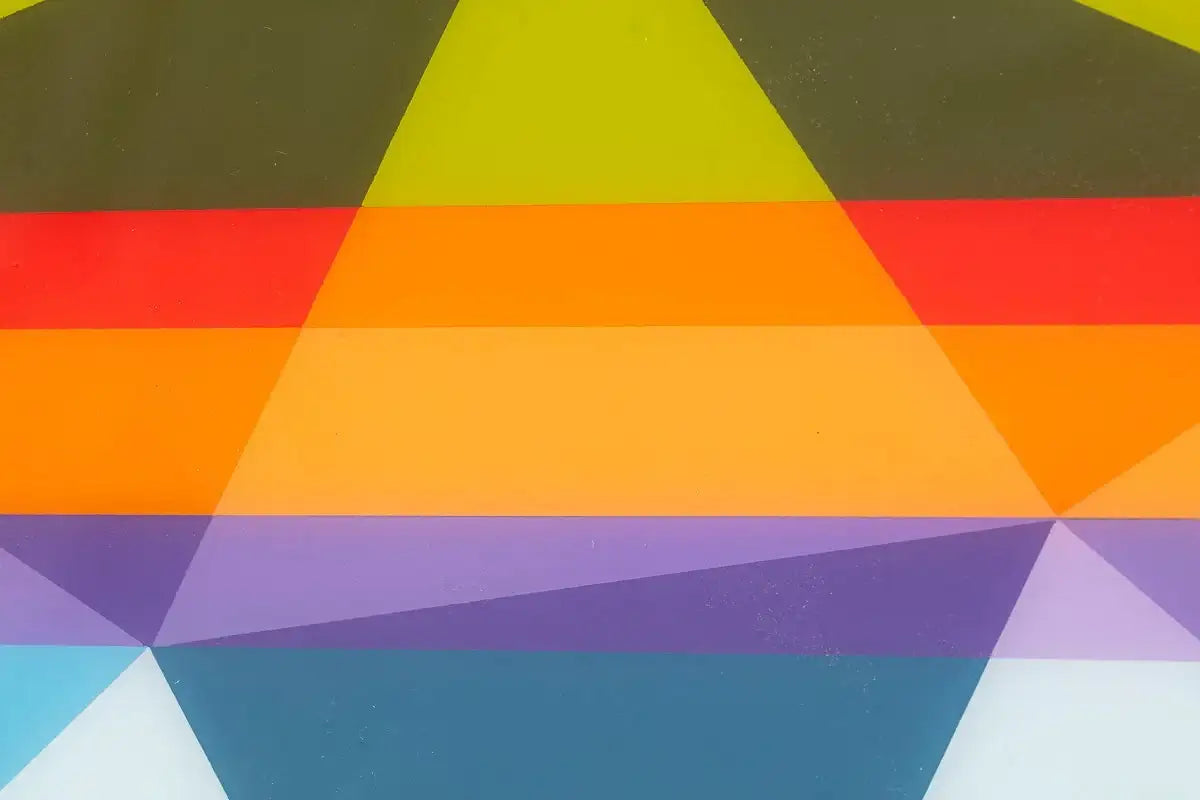 Duck Hunt Four Part XL Wall Sculpture - Geometric Striped - SOLD by artist Lhouette - Wyecliffe Galleries