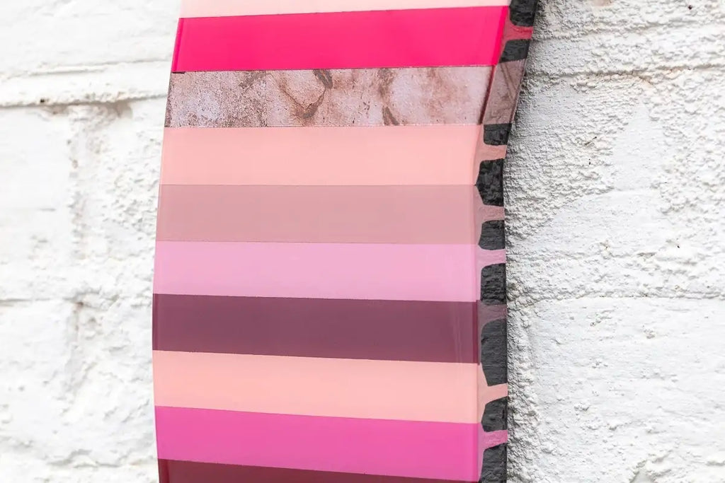 Duck Hunt Four Part XL Wall Sculpture - Geometric Striped - SOLD by artist Lhouette - Wyecliffe Galleries