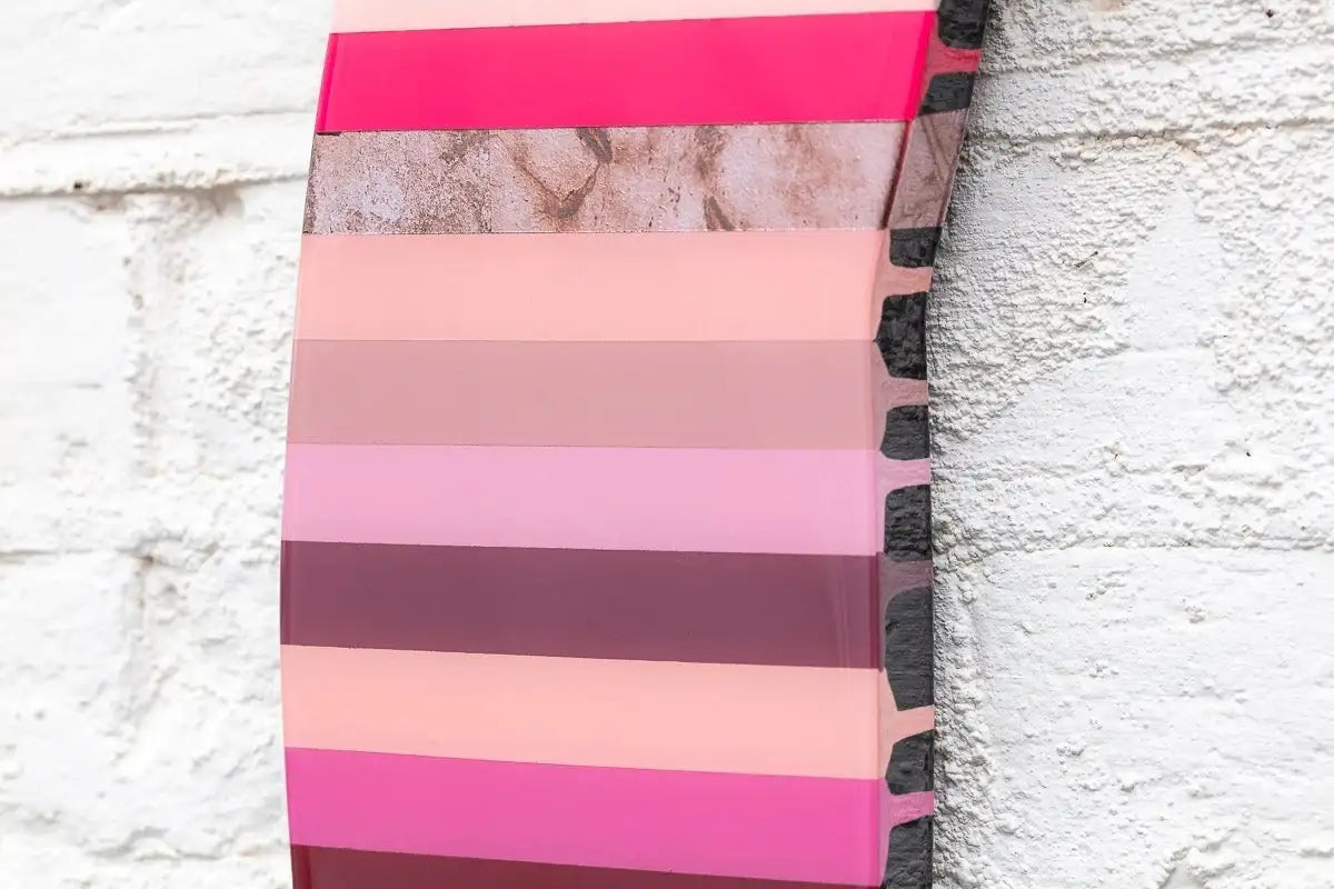 Duck Hunt Four Part XL Wall Sculpture - Geometric Striped - SOLD by artist Lhouette - Wyecliffe Galleries