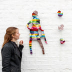 Duck Hunt Geometric & Rose Gold - Mini Wall Sculpture - Original - SOLD by artist Lhouette - Wyecliffe Galleries