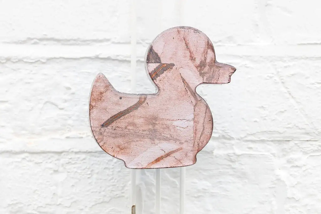 Duck Hunt Geometric & Rose Gold - Mini Wall Sculpture - Original - SOLD by artist Lhouette - Wyecliffe Galleries