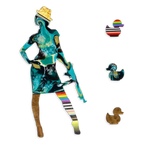 Duck Hunt Marbled - 4 piece Medium Wall Sculpture - Original - SOLD by artist Lhouette - Wyecliffe Galleries