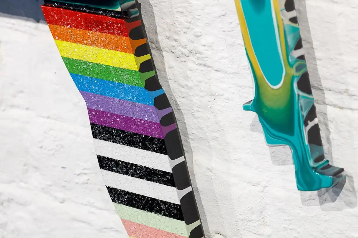 Duck Hunt Marbled - 4 piece Medium Wall Sculpture - Original - SOLD by artist Lhouette - Wyecliffe Galleries