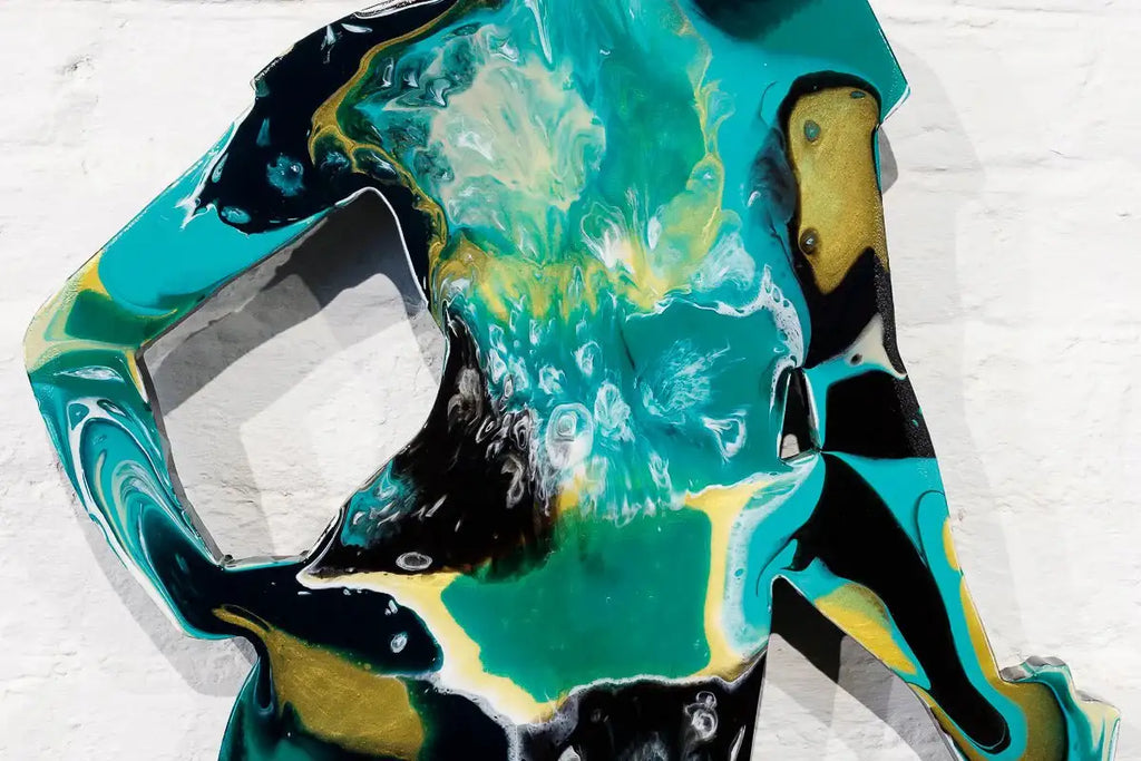 Duck Hunt Marbled - 4 piece Medium Wall Sculpture - Original - SOLD by artist Lhouette - Wyecliffe Galleries