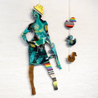 Duck Hunt Marbled - 4 piece Medium Wall Sculpture - Original - SOLD by artist Lhouette - Wyecliffe Galleries