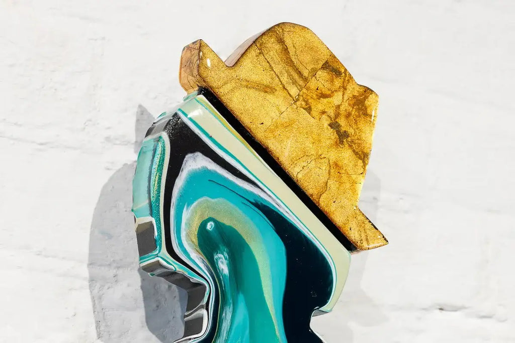 Duck Hunt Marbled - 4 piece Medium Wall Sculpture - Original - SOLD by artist Lhouette - Wyecliffe Galleries