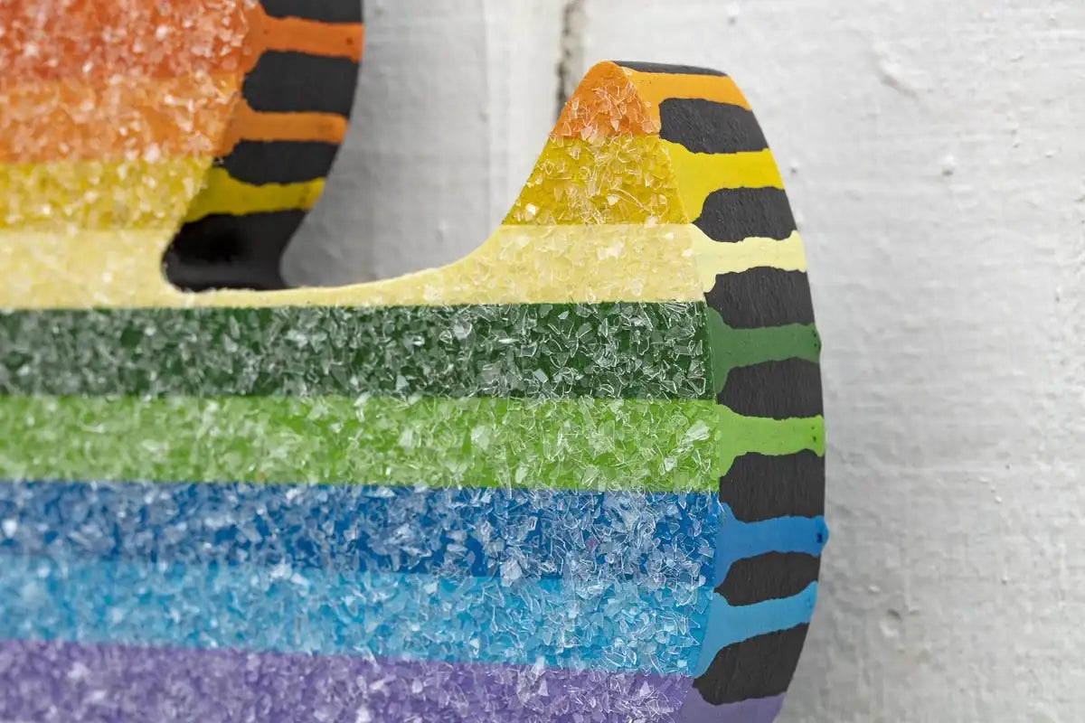 Duck Hunt Medium Dark Geo - Original Wall Sculpture - SOLD by artist Lhouette - Wyecliffe Galleries