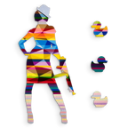 Duck Hunt Medium Ice Blue - Original Wall Sculpture - SOLD by artist Lhouette - Wyecliffe Galleries