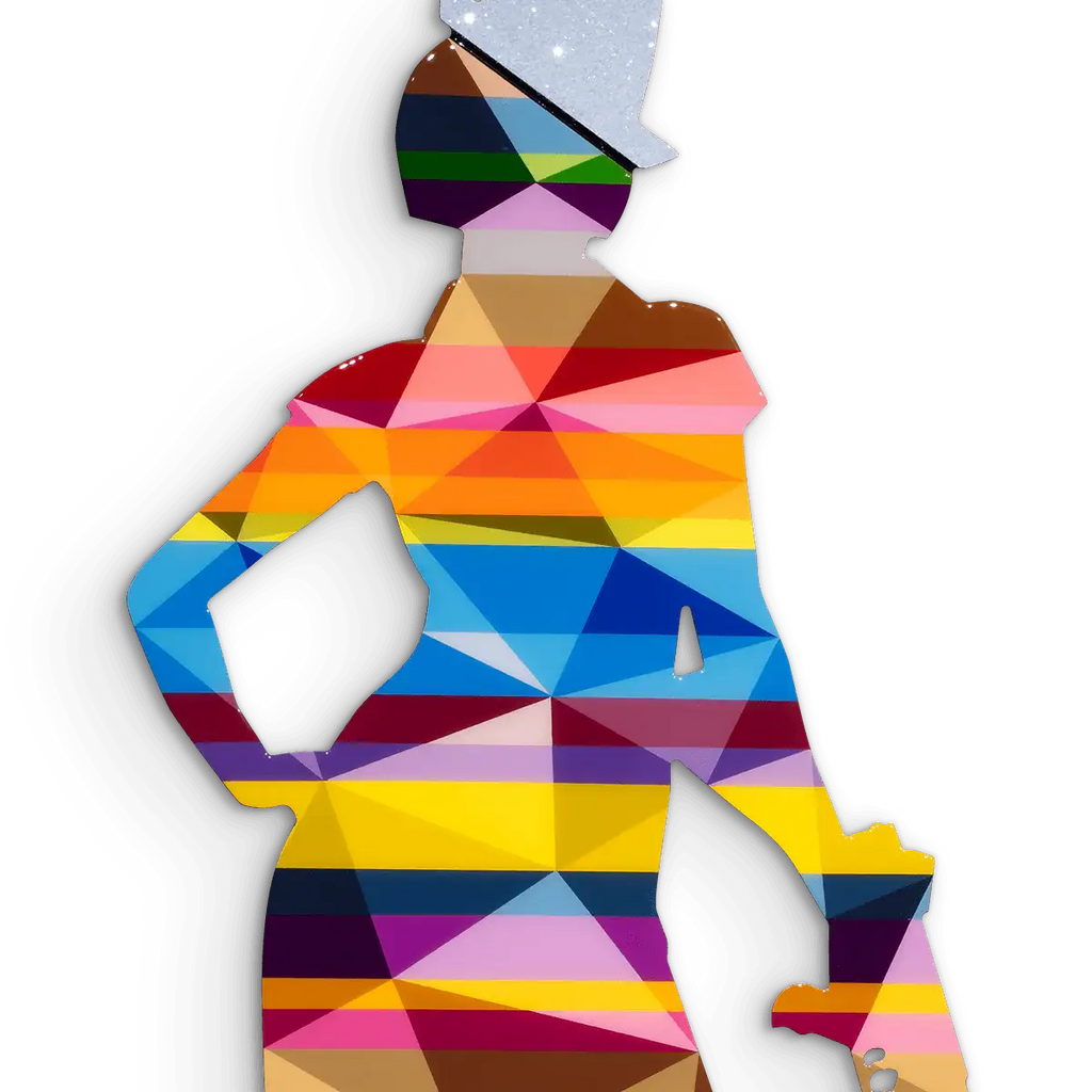 Duck Hunt Medium Ice Blue - Original Wall Sculpture - SOLD by artist Lhouette - Wyecliffe Galleries