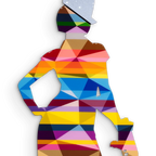 Duck Hunt Medium Ice Blue - Original Wall Sculpture - SOLD by artist Lhouette - Wyecliffe Galleries