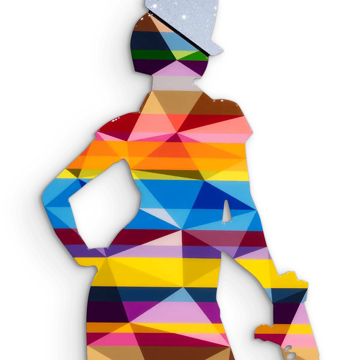 Duck Hunt Medium Ice Blue - Original Wall Sculpture - SOLD by artist Lhouette - Wyecliffe Galleries