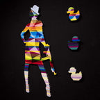 Duck Hunt Medium Ice Blue - Original Wall Sculpture - SOLD by artist Lhouette - Wyecliffe Galleries