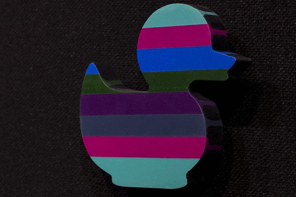 Duck Hunt Medium Ice Blue - Original Wall Sculpture - SOLD by artist Lhouette - Wyecliffe Galleries