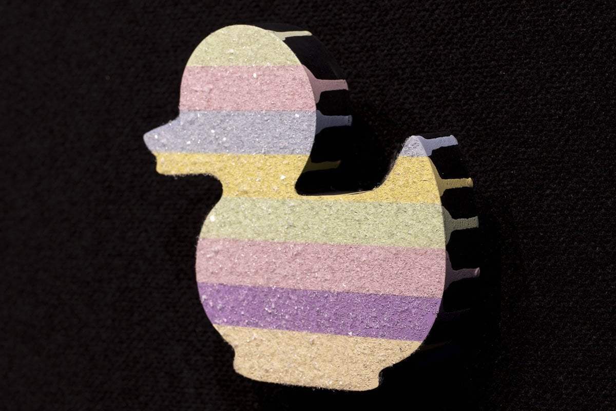 Duck Hunt Medium Ice Blue - Original Wall Sculpture - SOLD by artist Lhouette - Wyecliffe Galleries