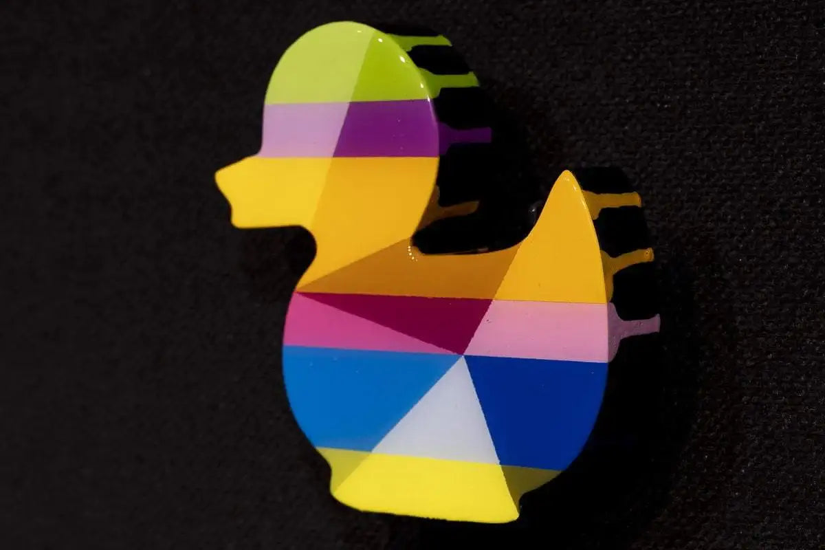 Duck Hunt Medium Ice Blue - Original Wall Sculpture - SOLD by artist Lhouette - Wyecliffe Galleries