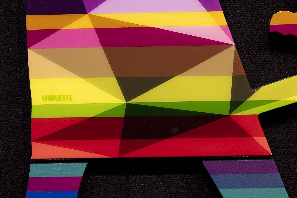 Duck Hunt Medium Ice Blue - Original Wall Sculpture - SOLD by artist Lhouette - Wyecliffe Galleries