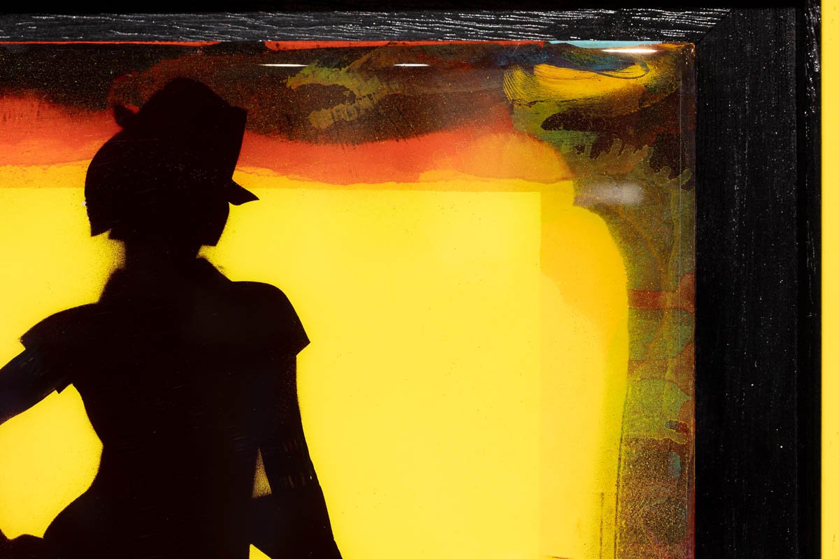 Duck Hunt Mixer - Brimstone Yellow Lhouette Framed