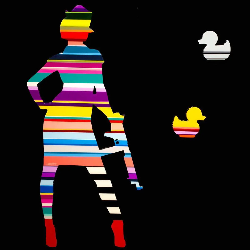 Duck Hunt - Original - SOLD by artist Lhouette - Wyecliffe Galleries