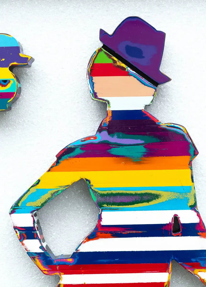 Duck Hunt Scratched Back Framed Sculpture - Original - SOLD by artist Lhouette - Wyecliffe Galleries