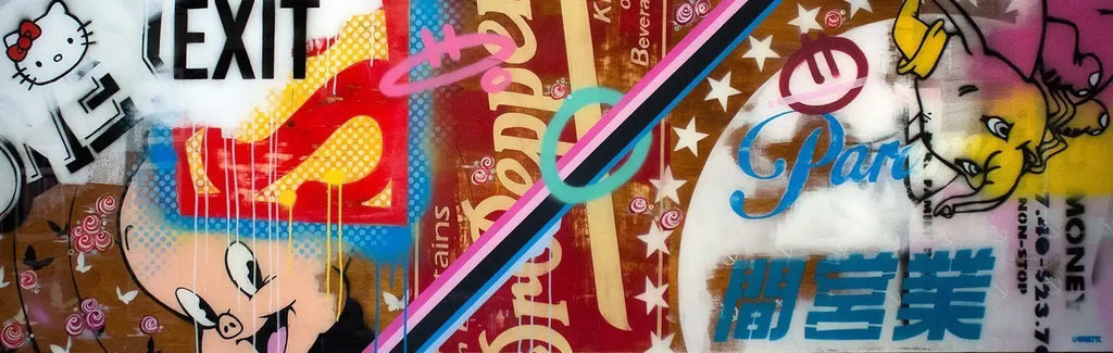 Dumbo Pop Collage - Original - SOLD by artist Lhouette - Wyecliffe Galleries