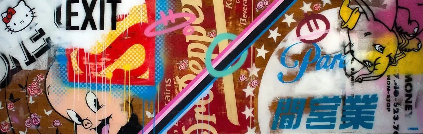 Dumbo Pop Collage - Original - SOLD by artist Lhouette - Wyecliffe Galleries