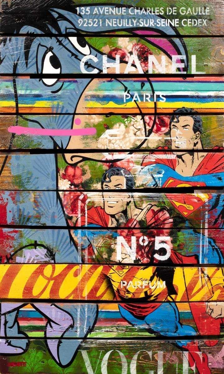 Eeyore Pallet - Original - SOLD by artist Lhouette - Wyecliffe Galleries