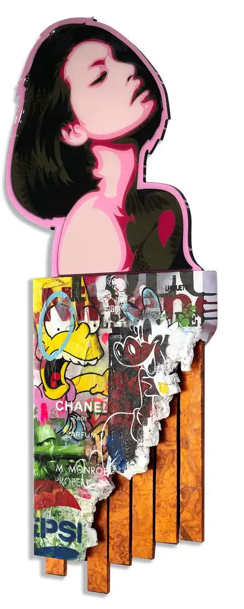 Figure Head - Shrimp - Pepsi - Original - SOLD by artist Lhouette - Wyecliffe Galleries