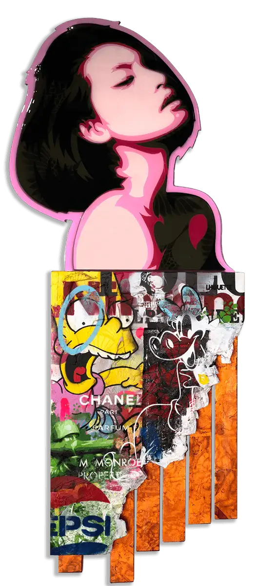 Figure Head - Shrimp - Pepsi - Original - SOLD by artist Lhouette - Wyecliffe Galleries