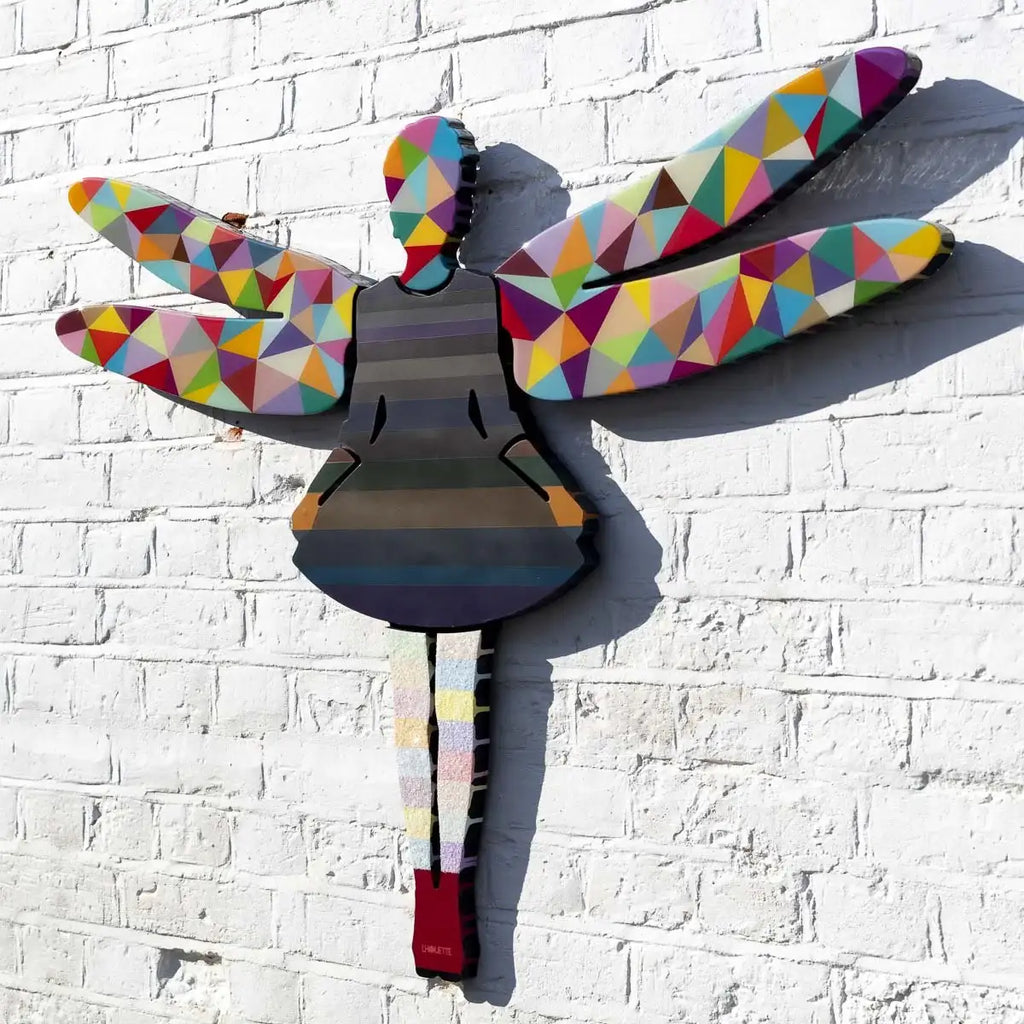 Firefly Geometric Miniature Wall Sculpture - Original SOLD by artist Lhouette - Wyecliffe Galleries
