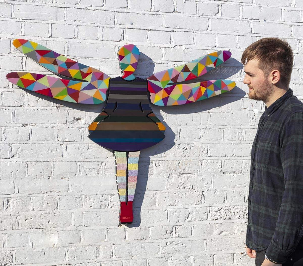 Firefly Geometric Miniature Wall Sculpture - Original SOLD by artist Lhouette - Wyecliffe Galleries