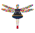 Firefly Geometric Miniature Wall Sculpture - Original SOLD by artist Lhouette - Wyecliffe Galleries