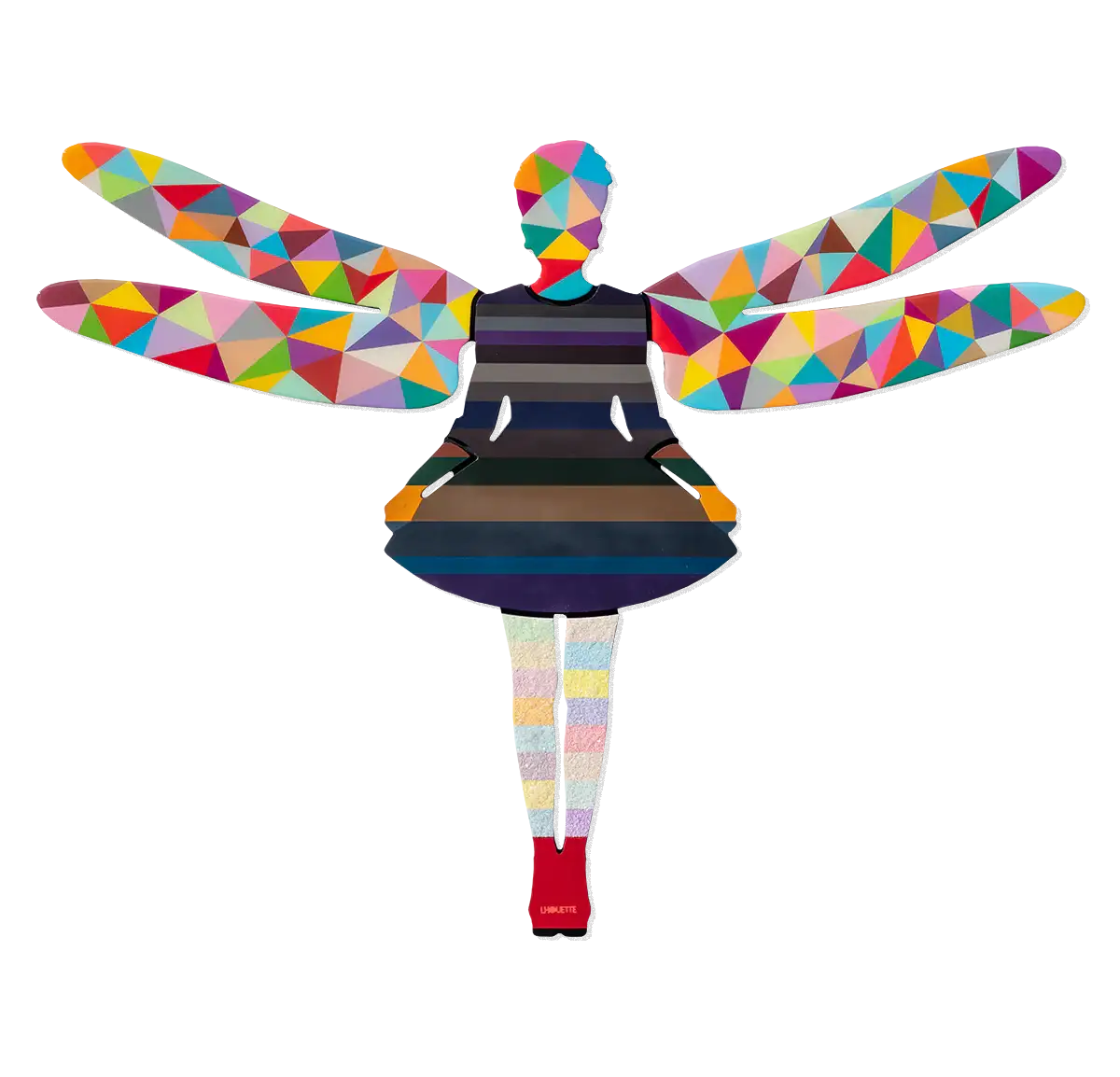 Firefly Geometric Miniature Wall Sculpture - Original SOLD by artist Lhouette - Wyecliffe Galleries