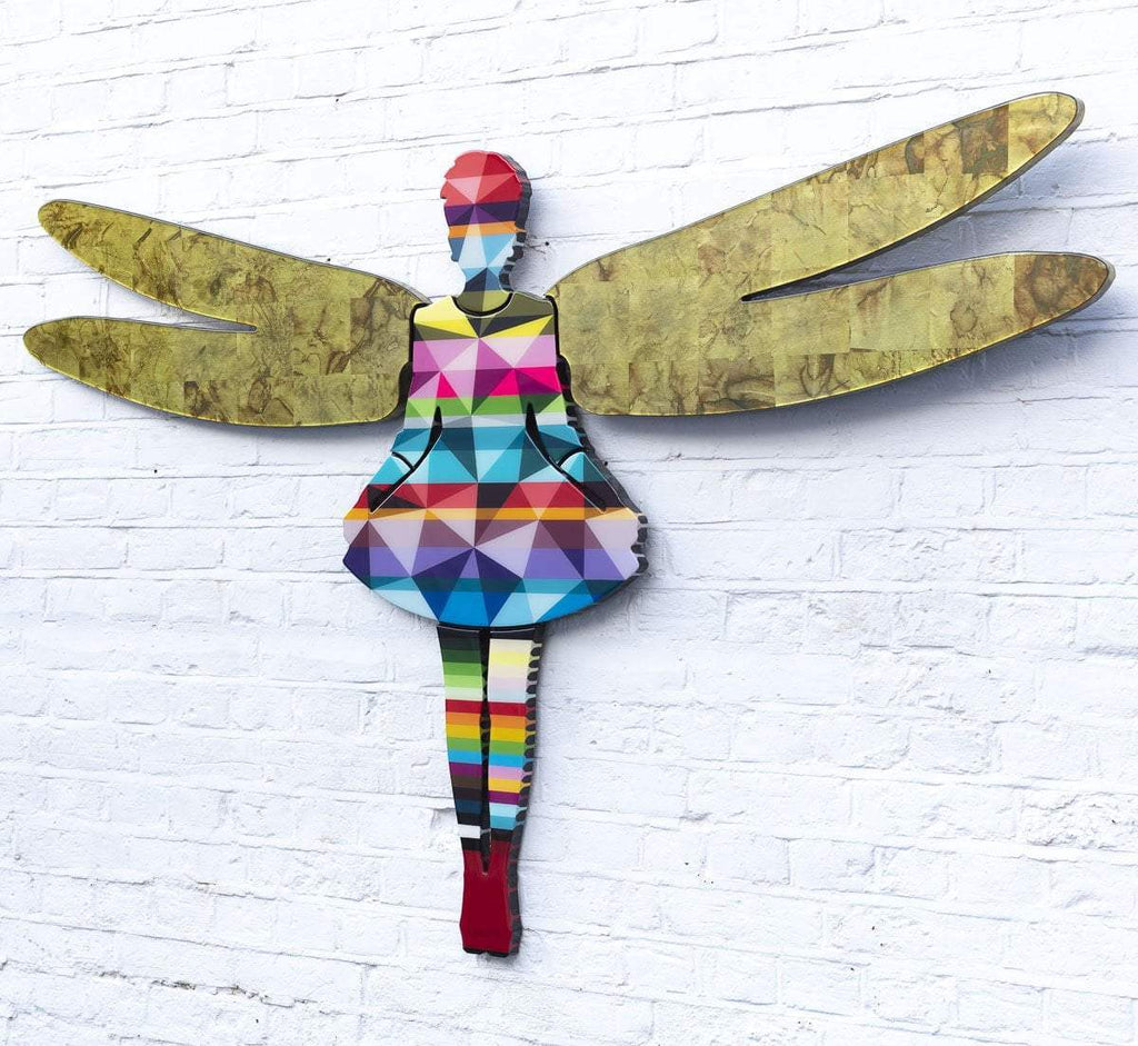 Firefly Geometric Wall Sculpture - Original - SOLD by artist Lhouette - Wyecliffe Galleries