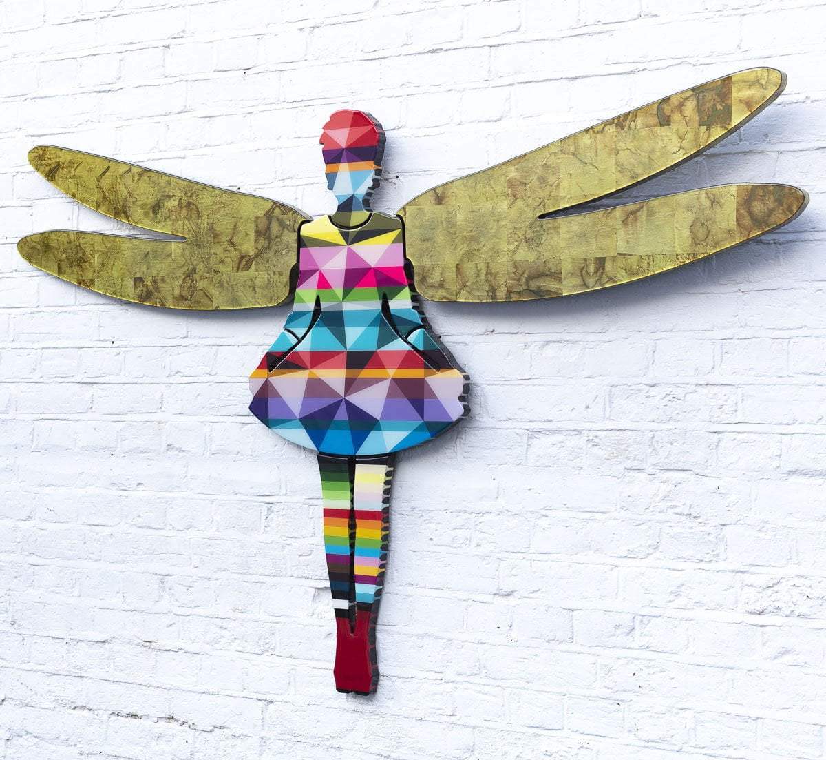 Firefly Geometric Wall Sculpture - Original - SOLD by artist Lhouette - Wyecliffe Galleries