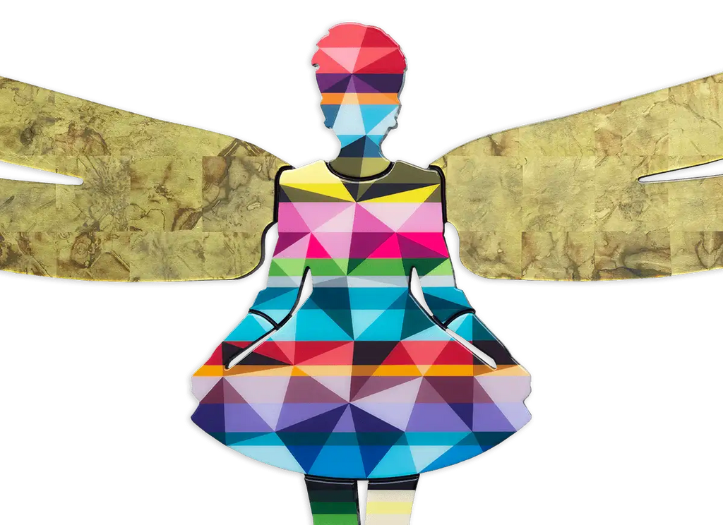 Firefly Geometric Wall Sculpture - Original - SOLD by artist Lhouette - Wyecliffe Galleries