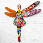 Firefly Large Collaged Wall Sculpture - Original - SOLD by artist Lhouette - Wyecliffe Galleries