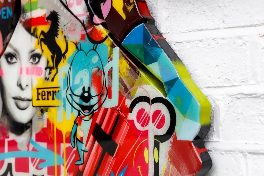 Firefly Large Collaged Wall Sculpture - Original - SOLD by artist Lhouette - Wyecliffe Galleries