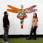 Firefly Large Collaged Wall Sculpture - Original - SOLD by artist Lhouette - Wyecliffe Galleries