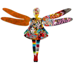 Firefly Large Collaged Wall Sculpture - Original - SOLD by artist Lhouette - Wyecliffe Galleries