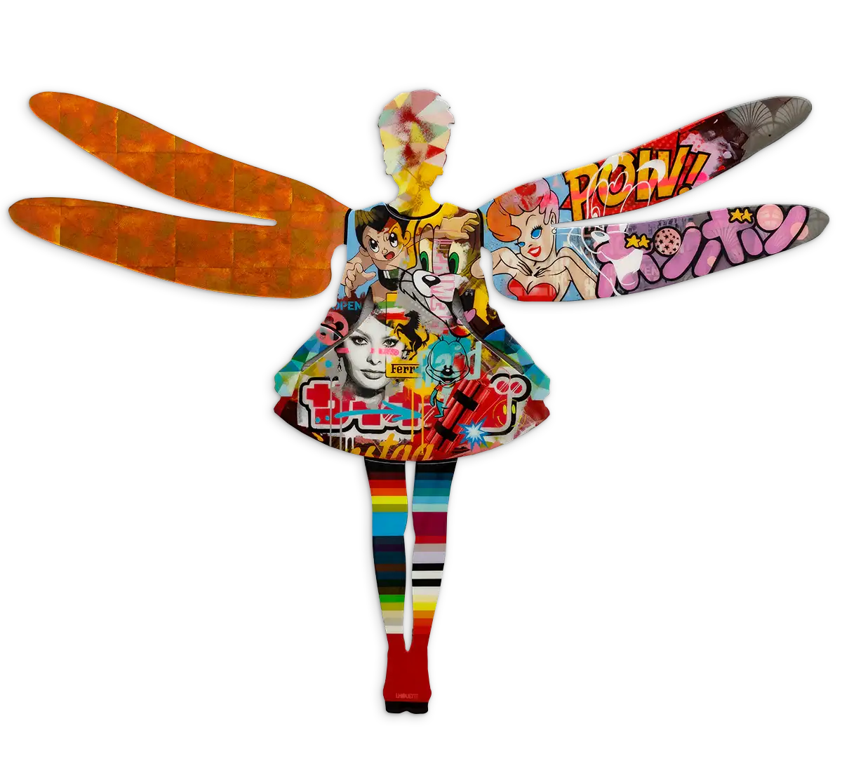 Firefly Large Collaged Wall Sculpture - Original - SOLD by artist Lhouette - Wyecliffe Galleries